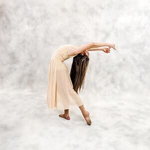 LA Dance Academy advanced lyrical dancer doing an arch back