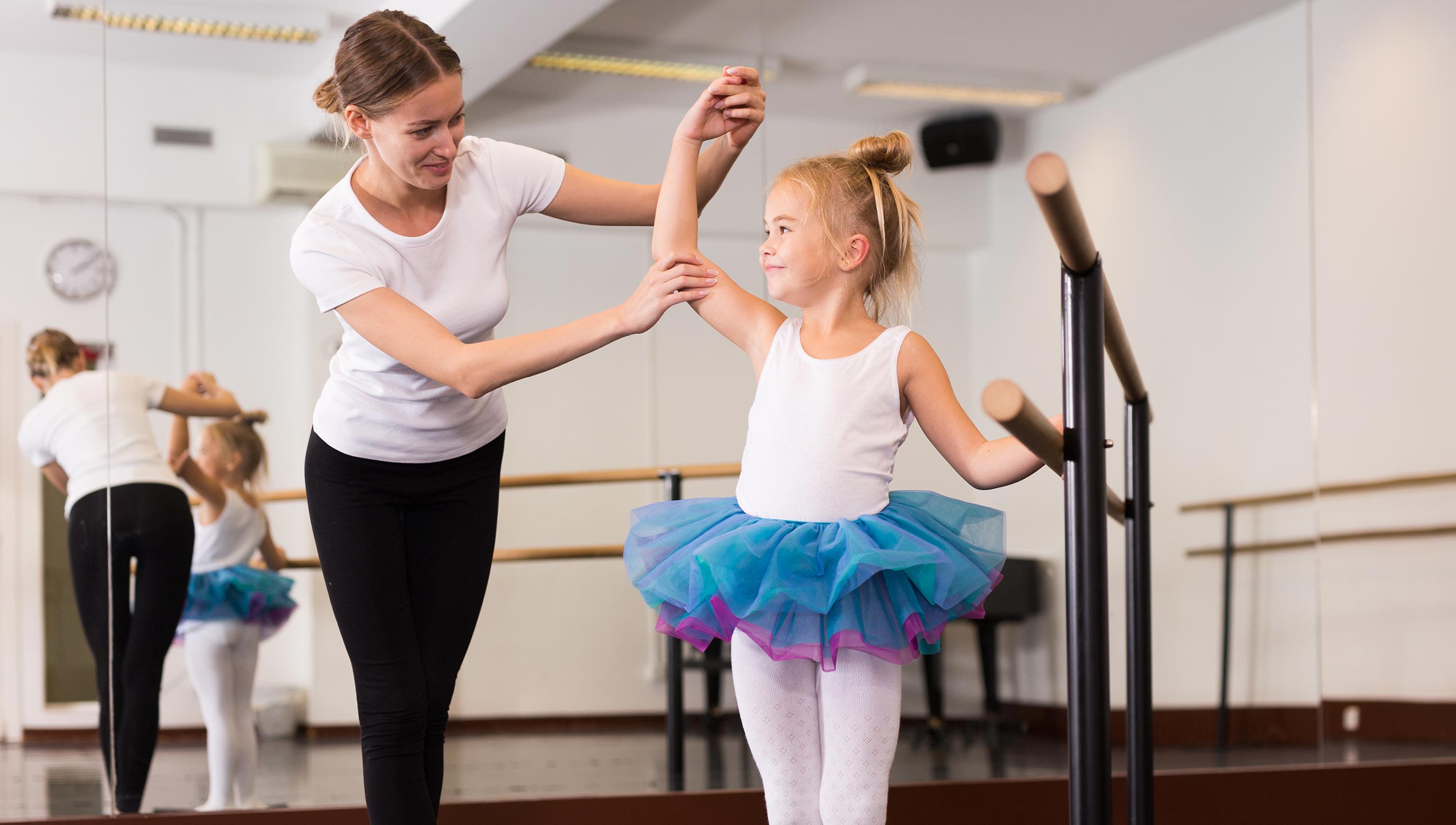 A Student taking a Private Dance Class with our Ballet Instructor.