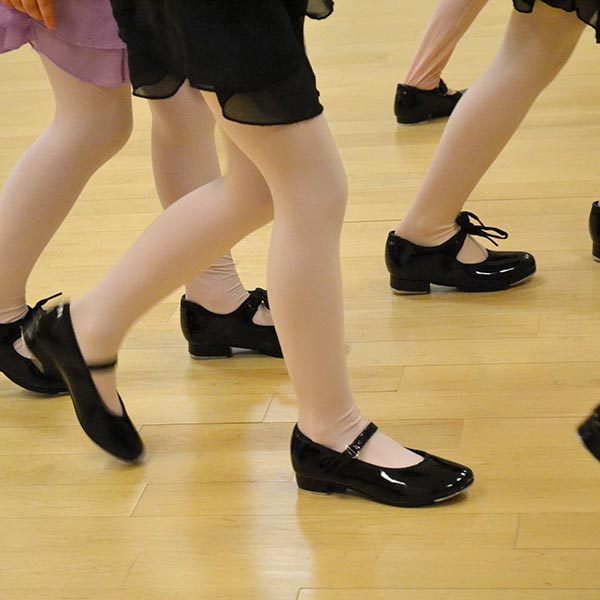 Students taking Beginner Tap Dance Lessons at LA Dance Academy in Covington.