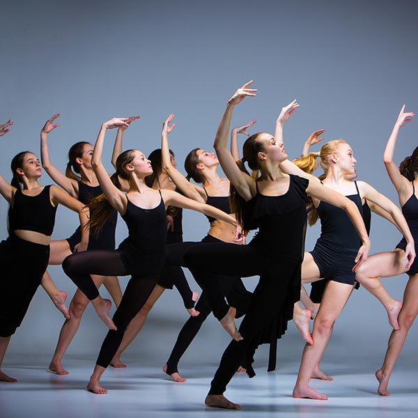 Students in a Contemporary Dance Class at LA Dance Academy.