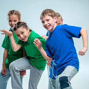 kids in their hip hop class having fun and showing their personality