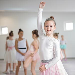 young child expressing herself in lyrical class at LA Dance Academy
