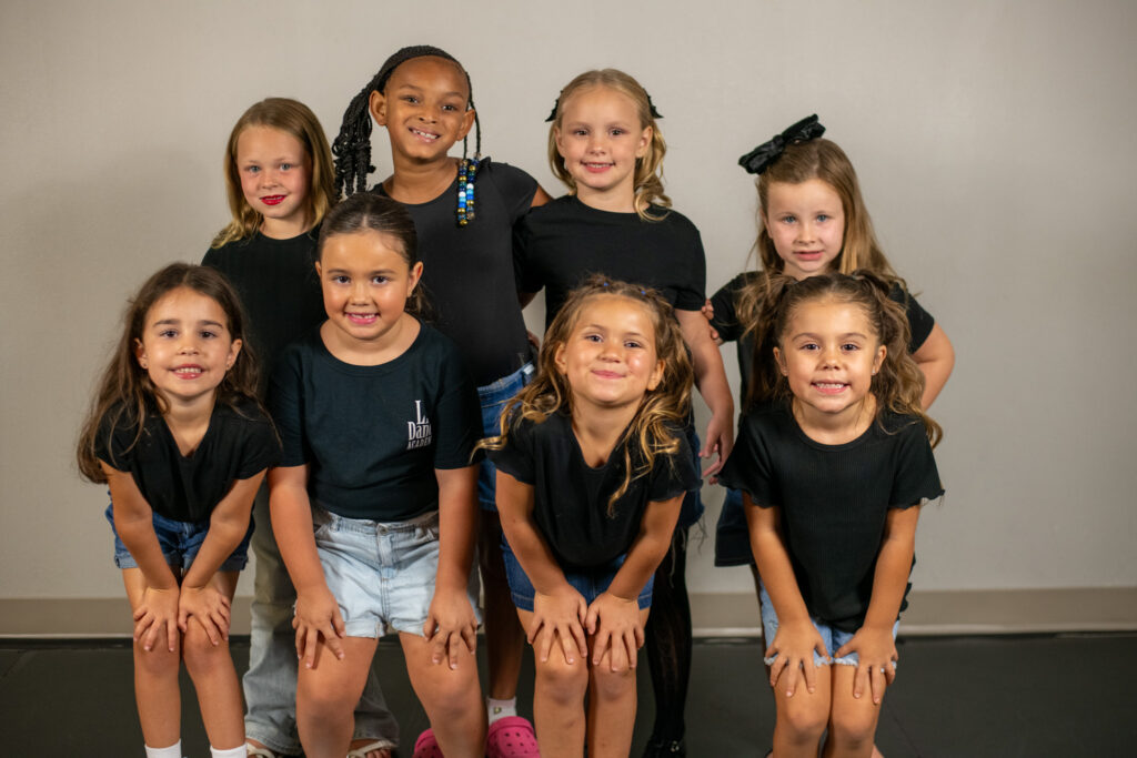 young competition team at LA Dance Academy smiling for the 2025 season