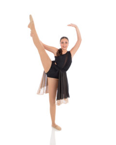 Contemporary Leg Hold Contemporary Intermediate dancer doing a leg hold