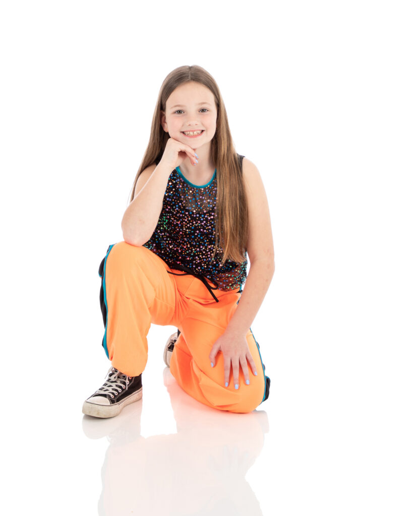 Hip Hop II - smile pose Intermediate hip hop dancer is all smiles after working on her hip hop II dance choreography at LA Dance