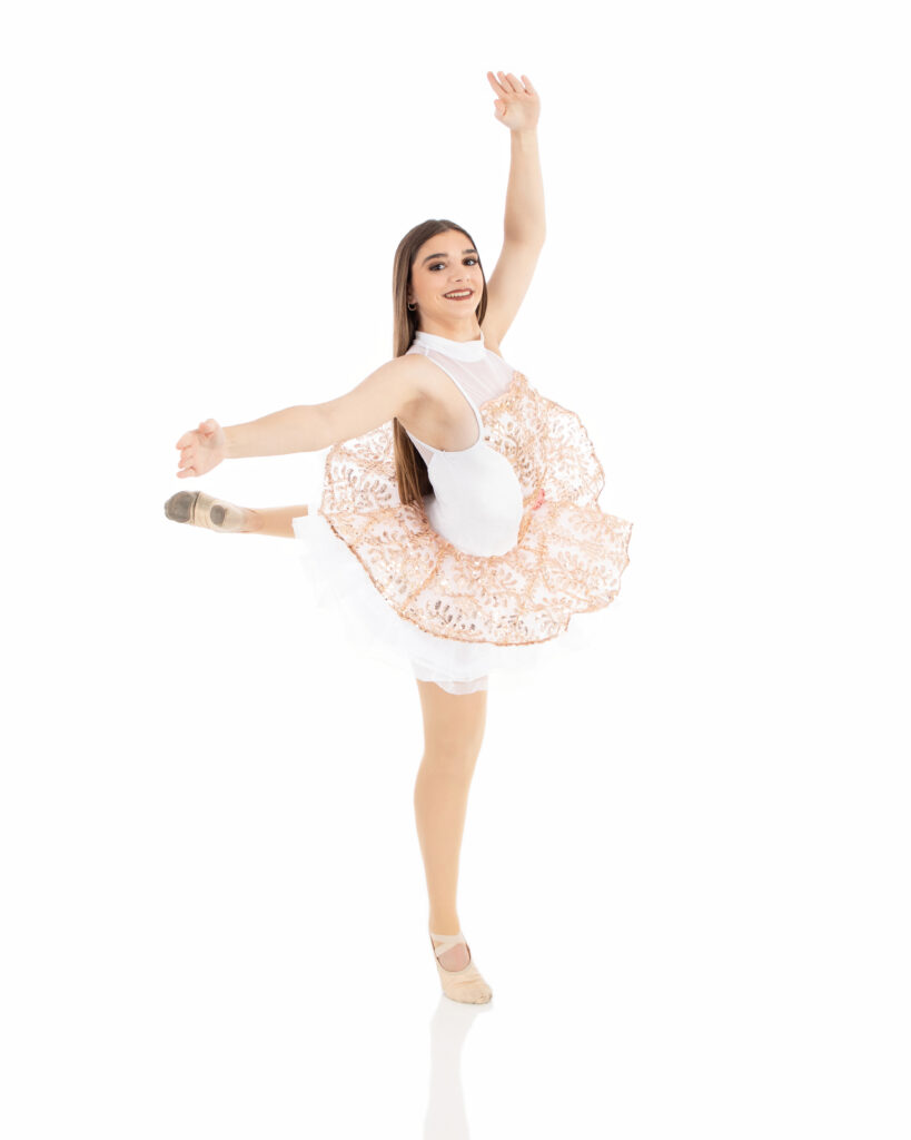 Ballet III - attitude releve Advanced level ballet dancer doing a releve attitude in perfect alignment. Advanced level ballet classes at LA Dance Academy.