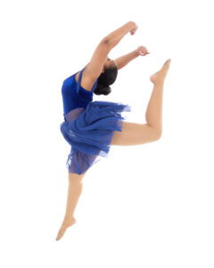 Tianna Miller -Lyrical O Intermediate lyrical dancer doing a firebird in her lyrical costume for a photoshoot