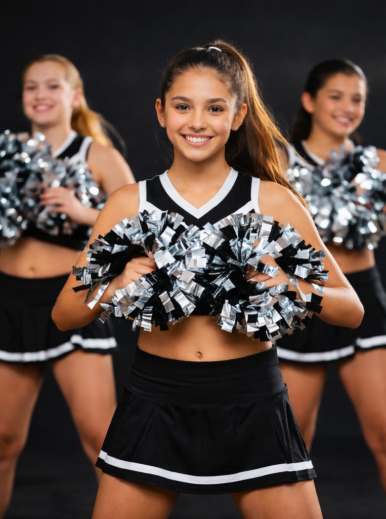 Dance team pop dancer practicing for try outs at the local dance team.